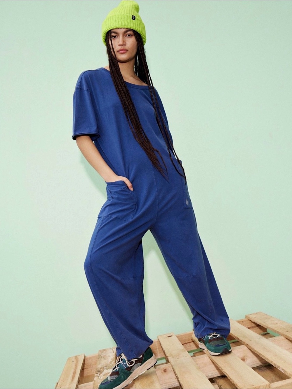 Free People Movement Hot Shot Tee Onesie Black Grape